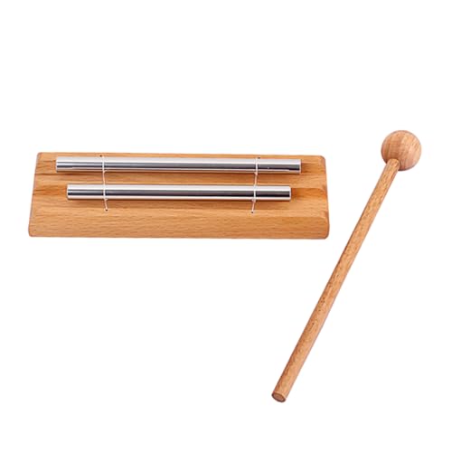 GARVALON Windspiel Musikinstrument Meditationsglocken Handperkussionsglocken Musical Erinnerungsglocke Mit Schlägel Hängendes Glockenspiel Yoga-Glocke Schlagwerk Windglocke Hölzern von GARVALON