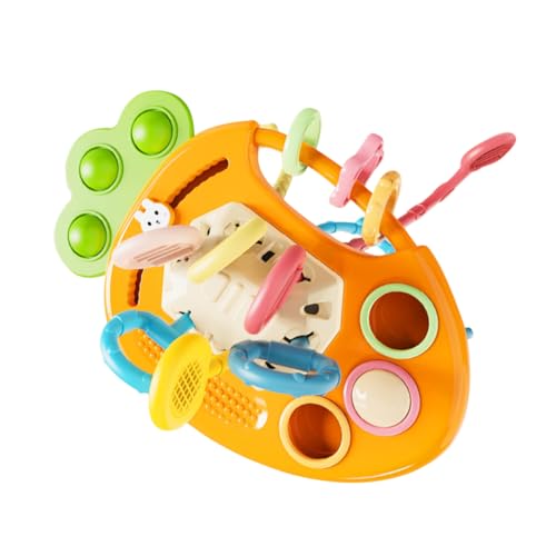 GARVALON lala Spielzeug interaktives Spielzeug Interactive Toys Kinder spielzeuge sinnesspielzeug funnytoys Feinmotorikspielzeug für Babys ziehen Spielzeug Babyspielzeug Plastik Orange von GARVALON