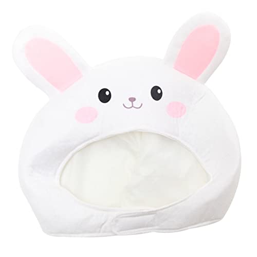 GARVALON üsch Hase Hut Mit Ohren Flauschige Kopfbedeckung Für Kostümpartys Ostern Und Cosplay Lustiges Accessoire Für Und Erwachsene Weißes Design von GARVALON