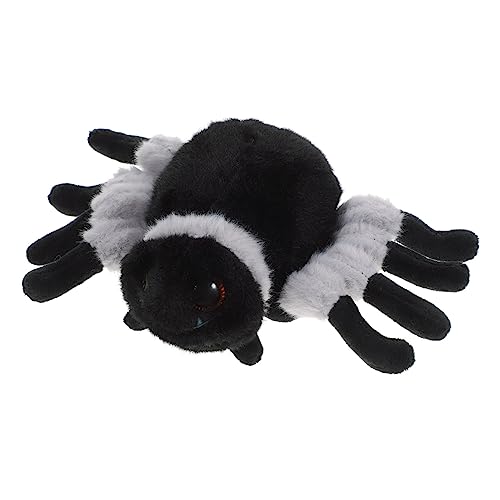 GARVALON üsch Spinnenpuppe Realistische Schwarze Spinne Als Halloween Deko Kuscheliges Stofftier Für Und Erwachsene Ideal Für Halloween Feiern Und Grusel Events von GARVALON