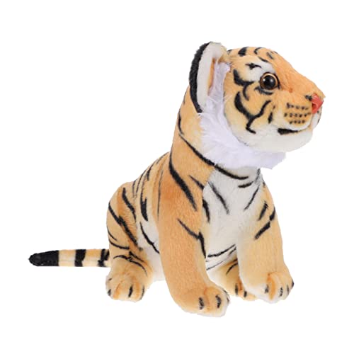 GARVALON üsch Tiger 23cm Gelbes Tiger Kuscheltier Für Dekoration Für Zuhause Sofa Deko Geschenkidee Für Kleinkinder Und Tierliebhaber von GARVALON