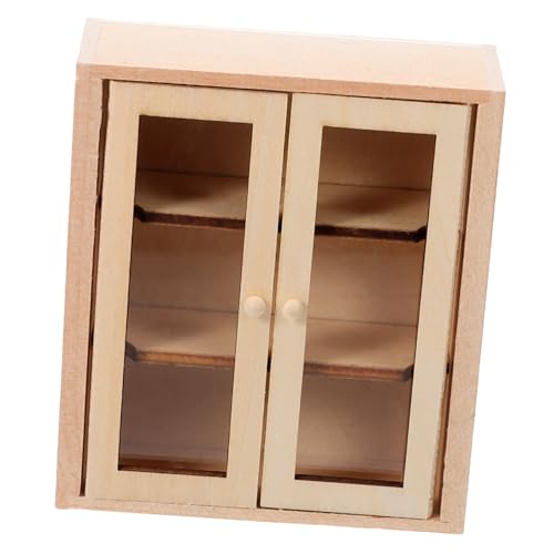 Puppenhausmöbel Mini-schrankverzierung Mini- Holzschrank Miniaturmöbel Möbelmodelle Simulation Mini-Schrank Mini- -bücherregal Mini-hausmöbel Mini-verzierung Hölzern GARVALON von GARVALON