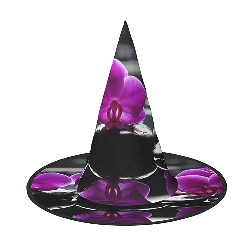 GBCDEDSL Flowers in Spa Unisex Halloween Weihnachten Ball Geburtstag Party Karneval Polyester Vollhut Hexenhut Faltbarer Leichter Hut von GBCDEDSL