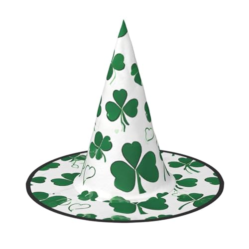 GBCDEDSL Happy St. Patrick's Day Unisex Halloween Weihnachten Ball Geburtstag Party Karneval Polyester Vollhut Hexenhut Faltbarer Leichter Hut von GBCDEDSL