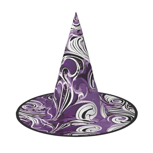 GBCDEDSL The Sea Witch Inspired Unisex Halloween Christmas Ball Birthday Party Carnival Polyester Full Hat Witch Hat Foldable Lightweight Hat von GBCDEDSL