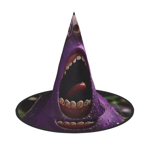 GBCVXZ Screaming Eggplant Halloween Hexenhüte Hexenkostüm Zubehör Hexenhüte Hexenhut Maskerade Hut für Halloween Party Hofdekoration 3 Stück von GBCVXZ