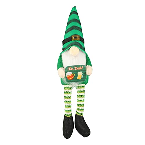 GBEN St. Patrick's Day Plüschtier Frühling Deko Irischer Plüsch Zwerg Zwerg-Puppe Gesichtslose Puppe Kleeblatt Figur Tomte Dekor für St. Patrick's Day Tischdekoration von GBEN