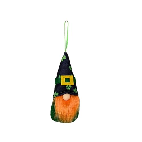 GBEN St. Patrick's Day Puppen Ornamente Schwedisch Zwerge Plüschfigur Deko Zwerg-Puppe Gesichtslose Puppe Figuren Puppe mit Kleeblatt Deko für St. Patrick's Day Tischdekoration von GBEN