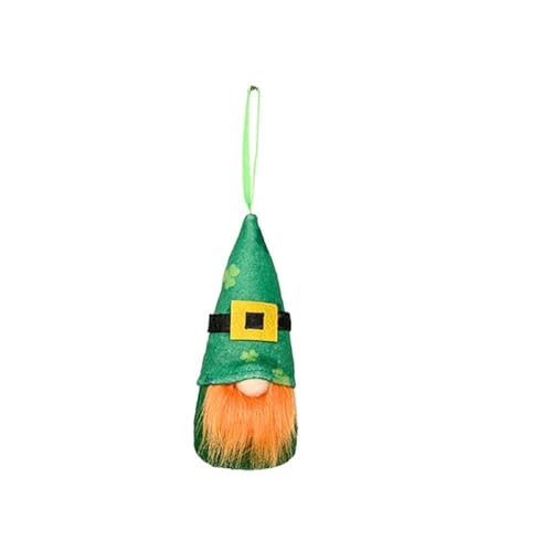 GBEN St. Patrick's Day Puppen Ornamente Schwedisch Zwerge Plüschfigur Deko Zwerg-Puppe Gesichtslose Puppe Figuren Puppe mit Kleeblatt Deko für St. Patrick's Day Tischdekoration von GBEN