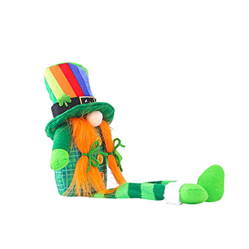 St. Patrick's Day Gesichtslose Plüsch Puppe Grün Figuren Zwerge Stofftierpuppe Grün Figuren Wichtelpuppe St. Patricks Day Koboldwichtel Irische Dekoration von GBEN