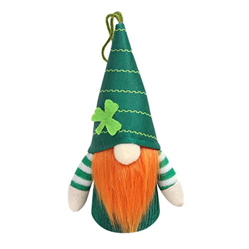 St. Patrick's Day Plüschtier Frühling Irischer Deko Saint Paddy's Day Ostergeschenk Grün Figuren Wichtelpuppe St. Patrick's Day Deko Accessories St Patricks Day Deko von GBEN