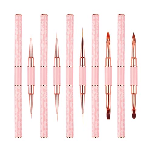 5pcs Nail Brush Nail Art Brush Nail Art Liner Brush Nail Art Pen Double Sided Nail Detail Brush for Women von GDFHYJN(グフン)