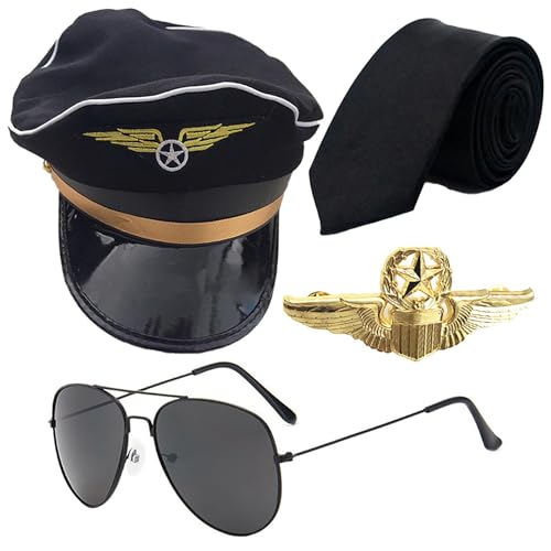 Retro Stewardess Hut Kit Elegante Baskenmütze Flugbegleiterin Kostüm Hut Weiblich Cosplay und Festival Kostüm von GDFHYJN(グフン)