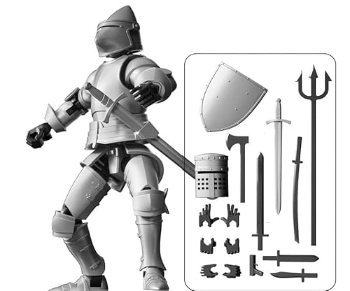 13 Robot Action Figure in Armor 13 Action Model 3D-Druck von Beweglichen Figuren DIYs Medieval Warriors Strong Magnetic Removable Articulated Doll Desktop-Dekorationen von GDFJBG