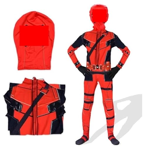 GDFJBG Kinder Kostüm Anime Jumpsuit Kleidung Kostüm für Halloween Cosplay Kostüme Bodysuit für Jungen Mädchen Halloween Karneval Cosplay Anzug Action Dress Ups und Zubehör Party 130cm von GDFJBG