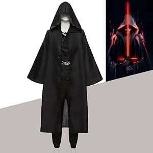 GDFJBG Schwarzer Umhang, Mittelalter Umhang Kapuzenumhang,Herren Damen Halloween Umhang mit Kapuze, Umhang kostüm Cape Satin Erwachsene, Umhang Kostüm für Halloween Weihnachten Karneval Kostüm(L) von GDFJBG