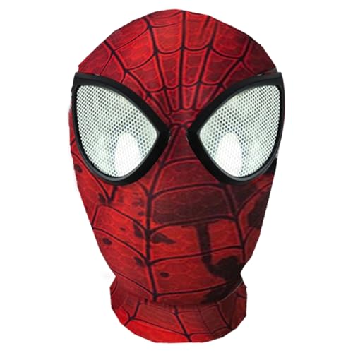 GDFJBG Spider Masks Superheled Maske Held Maske für Kinder Erwachsene Halloween Maske Deadpool Maske für Halloween Film Cosplay Kostüm Requisiten Zubehö (Red B) von GDFJBG