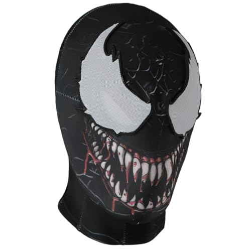 GDFJBG Spider Masks Superheled Maske Held Maske für Kinder Erwachsene Halloween Maske Deadpool Maske für Halloween Film Cosplay Kostüm Requisiten Zubehör black von GDFJBG