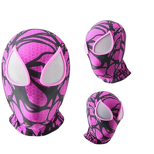 GDFJBG Spider Masks Superheled Maske Held Maske für Kinder Erwachsene Halloween Maske Deadpool Maske für Halloween Film Cosplay Kostüm Requisiten Zubehör pink von GDFJBG