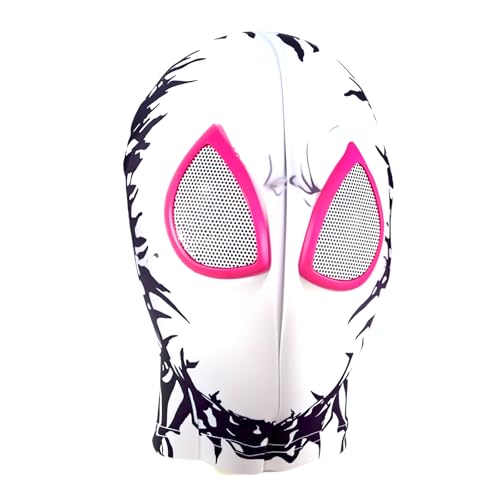 GDFJBG Spider Masks Superheled Maskes Held Maske für Kinder Erwachsene Halloween Maske Deadpool Maskes für Halloween Film Cosplay Kostüm Requisiten Zubehör white von GDFJBG