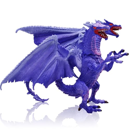 GDFJBG Tierfiguren EIS und Schnee zweiköpfiger Drache, Spielfigur Drache mit 2 Köpfen,detailgetreu, Dinosaurier Modell, Geeignet für Jungen und Mädchen Geschenk für Kinder ab 4 Jahren von GDFJBG