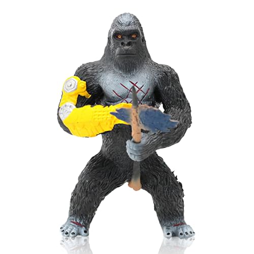 King Kong Action Puppe Spielzeug 19 cm King Kong Modellspielzeug Artikulierte Gorilla-Monster-Aktionsfigur Riesen-Kong-Gelenk-Actionfigur Spielzeug Geeignet für Kinder ab 4 Jahren SchwarzVV von GDFJBG