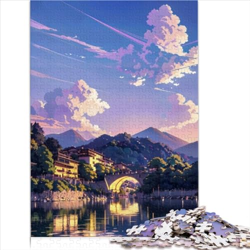 1000 Piece Jigsaw Puzzle for Adults, Japanese Style, Wooden Puzzle, Family Decoration 75 * 50cmD8T498K von GDFWB
