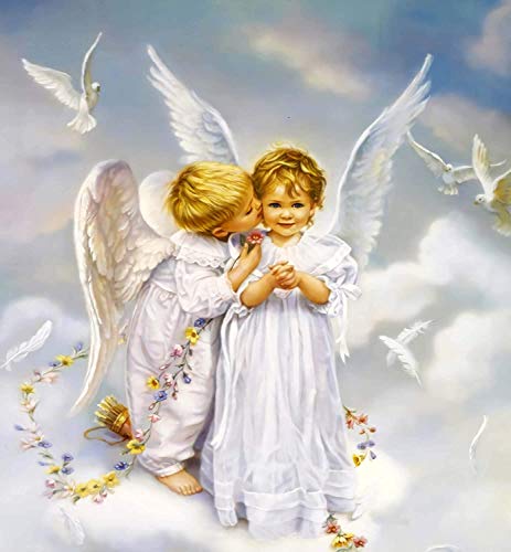 1000 Piece Puzzles Two Little Angels Kissing Puzzle for Adults Children75*50cmD8T32K von GDFWB