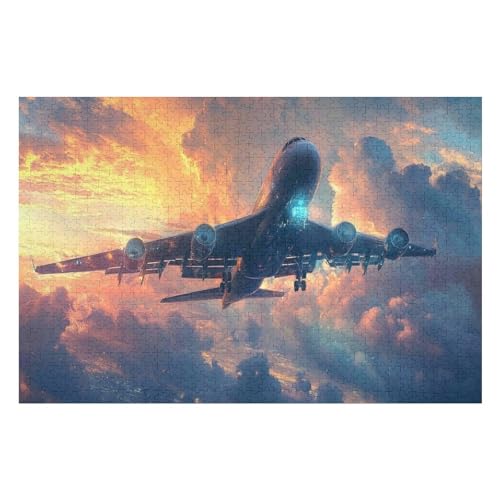 1000 Teile Puzzle - Airplane Puzzles Für Erwachsene Und Kinder, Einzigartige Formen, Erwachsene Und Kinder 1000 PCS 75 * 50cm von GDFWB