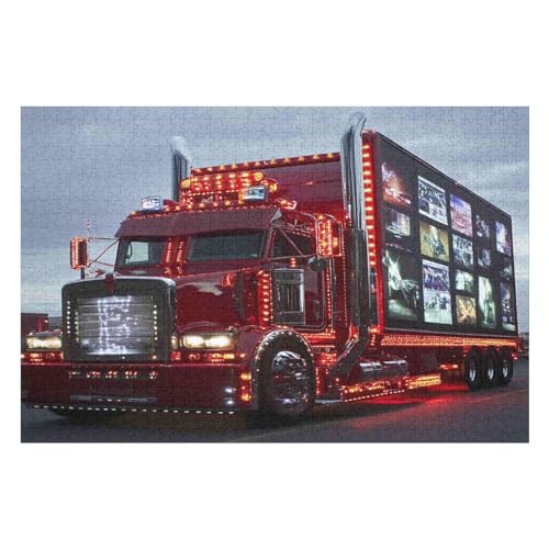 1000 Teile Puzzle - Big Truck Puzzles Für Erwachsene Und Kinder, Einzigartige Formen, Erwachsene Und Kinder 1000 PCS-50 * 75cm von GDFWB