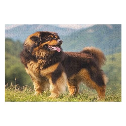 1000 Teile Puzzle - Dog Tibetan Mastiff Puzzles Für Erwachsene Und Kinder, Einzigartige Formen, Erwachsene Und Kinder 1000 PCS 75 * 50cm von GDFWB