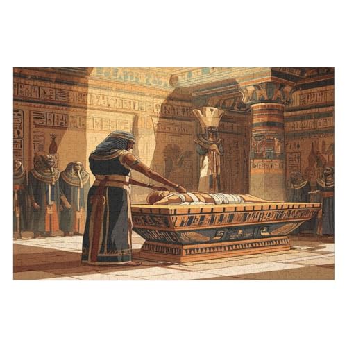 1000 Teile Puzzle - Egyptian Pharaoh Puzzles Für Erwachsene Und Kinder, Einzigartige Formen, Erwachsene Und Kinder 1000 PCS—52 * 38cm von GDFWB