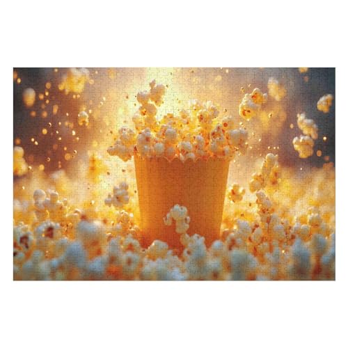 1000 Teile Puzzle - Food-Popcorn Puzzles Für Erwachsene Und Kinder, Einzigartige Formen, Erwachsene Und Kinder 1000 PCS-50 * 75cm von GDFWB