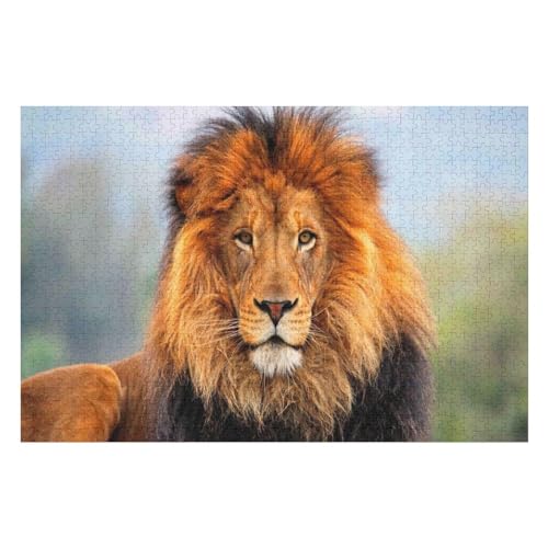 1000 Teile Puzzle - Lion HD Puzzles Für Erwachsene Und Kinder, Einzigartige Formen, Erwachsene Und Kinder 1000 PCS 75 * 50cm von GDFWB