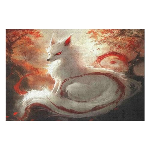 1000 Teile Puzzle - Nine-Tailed Fox Puzzles Für Erwachsene Und Kinder, Einzigartige Formen, Erwachsene Und Kinder 1000 PCS 75 * 50cm von GDFWB