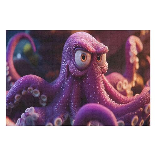 1000 Teile Puzzle - Octopus Puzzles Für Erwachsene Und Kinder, Einzigartige Formen, Erwachsene Und Kinder 1000 PCS-50 * 75cm von GDFWB