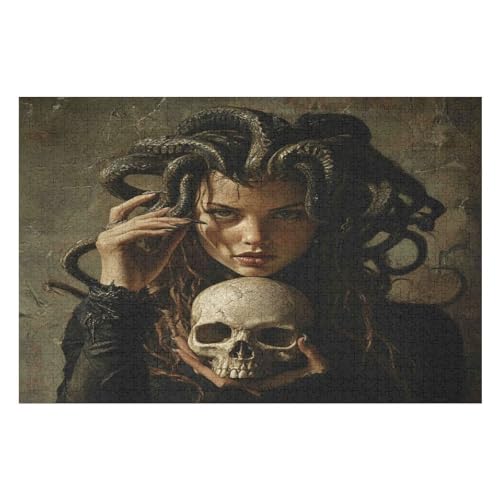 1000 Teile Puzzle - Queen Medusa Puzzles Für Erwachsene Und Kinder, Einzigartige Formen, Erwachsene Und Kinder 1000 PCS von GDFWB