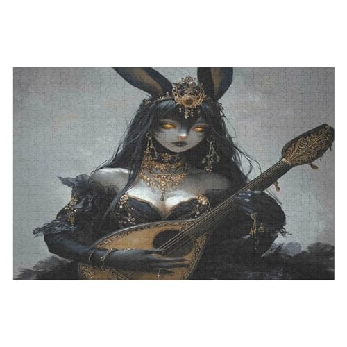 1000 Teile Puzzle - Rabbit Girl Puzzles Für Erwachsene Und Kinder, Einzigartige Formen, Erwachsene Und Kinder 1000 PCS von GDFWB