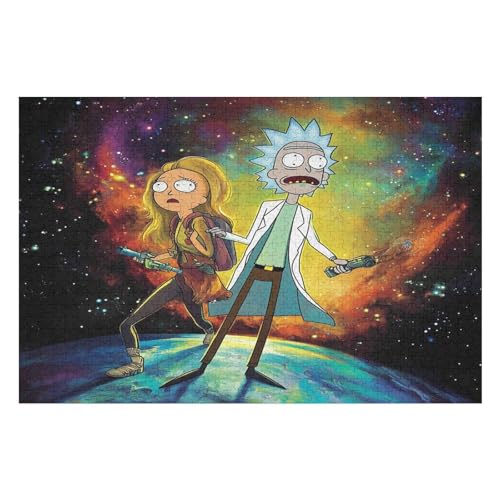 1000 Teile Puzzle - Rick and Morty Puzzles Für Erwachsene Und Kinder, Einzigartige Formen, Erwachsene Und Kinder 1000 PCS von GDFWB