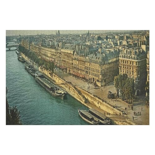 1000 Teile Puzzle - Seine River Puzzles Für Erwachsene Und Kinder, Einzigartige Formen, Erwachsene Und Kinder 1000 PCS 75 * 50cm von GDFWB