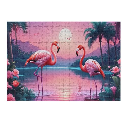 1000 Teile Puzzle für Erwachsene, Flamingo-Puzzle, Teenager-Puzzle, Spiel, Stressabbau, schwierige Herausforderung, Puzzle für Erwachsene, 75 x 50 cm, 449g476 von GDFWB