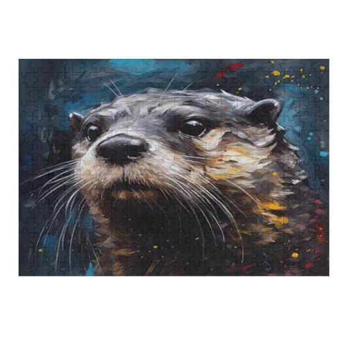 1000 Teile Puzzle für Erwachsene, Otter-Puzzle, Teenager-Puzzle, Spiel, Stressabbau, schwierige Herausforderung, Puzzle für Erwachsene, 75 x 50 cm, 415g442 von GDFWB