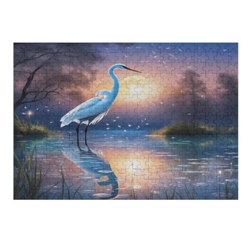 1000 Teile Puzzle für Erwachsene, weißer Kranich, Jugendliche, Puzzle-Spiel, Stressabbau, schwierige Herausforderung, Puzzle für Erwachsene, 75 x 50 cm, 496g523 von GDFWB