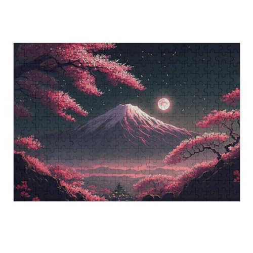 1000 Teile Puzzle für Erwachsene – Japanische Kirschblüten – Erwachsenen- und Kinderpuzzle – 100% recyceltes Familienspaß-Puzzle 75 * 50 cm344g371 von GDFWB