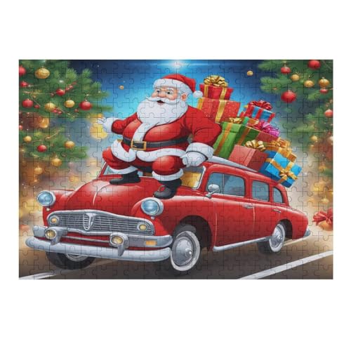 1000-teiliges Holzpuzzle mit Weihnachtsmann für Erwachsene, Puzzle, 1000 Teile für Kinder, Puzzle-Geschenke für Frauen, Puzzle, Erwachsenenpuzzle 75 x 50 cm, 447g474 von GDFWB