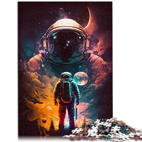 1000-teiliges Puzzle, Astronauten-Weltraum, für Erwachsene und Familien, Holzpuzzle, für Familienspaß, Größe: 75 * 50cm von GDFWB