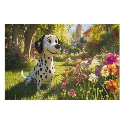 1000-teiliges Puzzle Für Erwachsene, Dalmatian Anspruchsvolle Rätsel, Kombinierbar, Perfektes Spielzeug, Geschenke 1000 PCS26*38cm von GDFWB