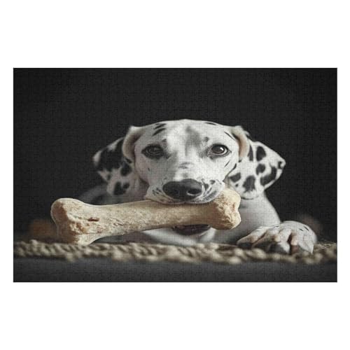 1000-teiliges Puzzle Für Erwachsene, Dalmatian Anspruchsvolle Rätsel, Kombinierbar, Perfektes Spielzeug, Geschenke 1000 PCS38*52cm von GDFWB