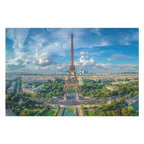 1000-teiliges Puzzle Für Erwachsene, Eiffel Tower Anspruchsvolle Rätsel, Kombinierbar, Perfektes Spielzeug, Geschenke 1000 PCS 75 * 50cm von GDFWB