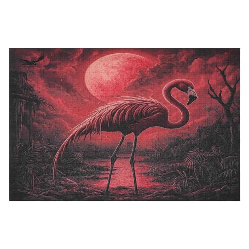 1000-teiliges Puzzle Für Erwachsene, Flamingo Anspruchsvolle Rätsel, Kombinierbar, Perfektes Spielzeug, Geschenke 1000 PCS 26 * 38cm von GDFWB